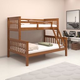 Beliche de Madeira com Cama de Casal Solteiro Totalità - 4