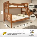 Ver imagem 2 de Beliche de Madeira com Cama de Casal Solteiro Totalità