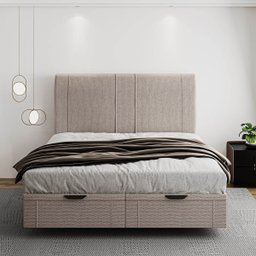 Cama Flutuante Baú Space King Linho - Skybox - 3