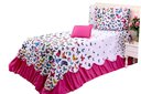 Ver imagem 6 de Kit 3 Pçs Cobre Leito Colcha Solteiro Belize com Babados:Borboletas Pink