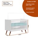 Ver imagem 3 de Berço para Bebê Ravi 74cm Branco Semi Brilho - Sallar Home