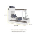 Ver imagem 5 de Treliche com Barra de Proteção para Colchão 188x78cm Branco