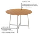 Ver imagem 7 de Conjunto Sala de Jantar 90cm Ilhabela 4 Cad Branca C- Preto