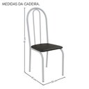Ver imagem 5 de Conjunto Sala de Jantar 90cm Ilhabela 4 Cad Branca C- Preto