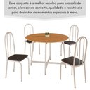 Ver imagem 3 de Conjunto Sala de Jantar 90cm Ilhabela 4 Cad Branca C- Preto