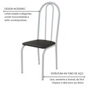 Ver imagem 4 de Conjunto Sala de Jantar 90cm Ilhabela 4 Cad Branca C- Preto