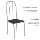 Ver imagem 6 de Conjunto Sala de Jantar 90cm Ilhabela 4 Cad Branca C- Preto