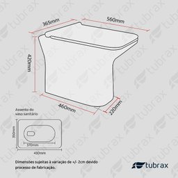 Vaso Sanitário Convencional Modelo Virentis Tubrax - Vab0030-c - 5