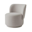 Ver imagem 2 de Poltrona Orgânica Redonda Bouclé Prata Luxo Moderna Confortável Design P/ Sala Espera Recepção Hall