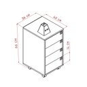 Ver imagem 3 de Gaveteiro Profissional P/ Escritório Industrial com Rodinha