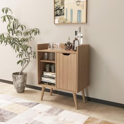 Aparador Buffet para Sala 1 Porta Tecnomobili Amêndoa - Ap2310 - 2