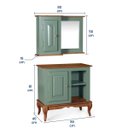 Ver imagem 5 de Gabinete para Banheiro 1 Porta e Armário Espelheira Dália 3051 - Verde Musgo/imbuia Glazer