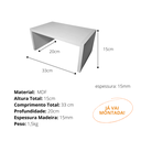 Ver imagem 3 de Organizador Cozinha Armário Mesa 100%mdf Branco Montado
