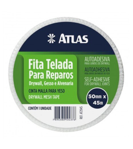Fita Telada Reparos Drywall 50mmx45m Atlas - 6