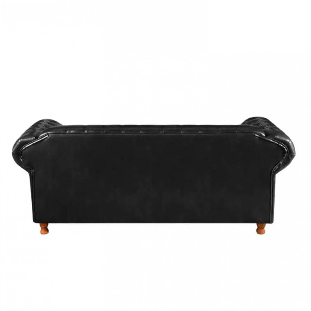 Sofá Luís Xv 3 Lugares Chesterfield Capitonê Vintage Clássic Bella Decor - 4