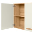 Ver imagem 3 de Armario Modulado Aereo Intenza 80cm com Puxador em Madeira:freijo/off White Cristal