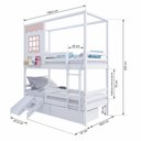 Ver imagem 7 de Beliche Casinha Reta 2 Gav Escorregador Removível Rosa