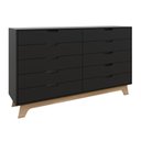 Ver imagem 4 de Cômoda 10 Gavetas 160cm Alice - Preto