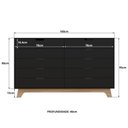 Ver imagem 6 de Cômoda 10 Gavetas 160cm Alice - Preto