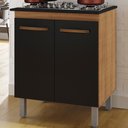 Ver imagem 2 de Balcao para Cooktop 4 Bocas 2p 75 Cm Jade Savana Preto Mobbs