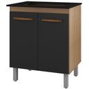 Ver imagem 1 de Balcao para Cooktop 4 Bocas 2p 75 Cm Jade Savana Preto Mobbs