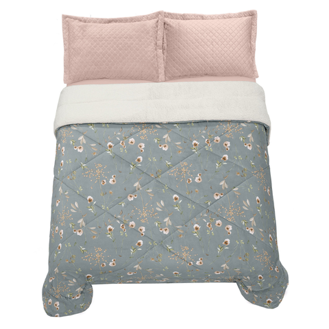 Edredom Plush Sherpa Casal - Hedrons 2,20 X 2,35m Super Quentinho de Qualidade:estampado Hanna