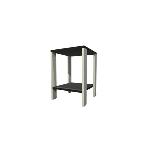 Mesa de Cabeceira Mesa de Apoio Mesa Auxiliar Mesa Lateral. Cor: Branco e Preto