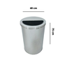 Lixeira de Inox 95l com Aro Meia Lua 40x75 - 2
