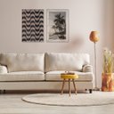 Ver imagem 2 de Dois Quadros em Vidro Palmeiras Praia Céu Calçada para Sala 40x60