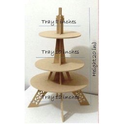 Bandeja/suporte Tipo Torre para Doces e Bolos em Mdf - 2