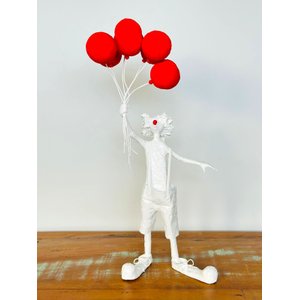 Escultura Palhaço. Palhaça. Decoração Artesanal. Feita À Mão