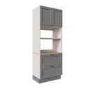 Ver imagem 3 de Torre Quente Planejada 2 Nichos para Forno e Microondas Arizona CabeCasa MadeiraOriginals Branco/Cinza