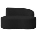 Ver imagem 4 de Sofá Curvo Malta 1 Lugar Compacto Moderno Luxo Bouclé Preto