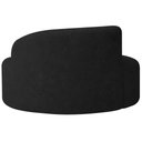 Ver imagem 5 de Sofá Curvo Malta 1 Lugar Compacto Moderno Luxo Bouclé Preto