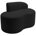 Ver imagem 2 de Sofá Curvo Malta 1 Lugar Compacto Moderno Luxo Bouclé Preto