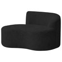 Ver imagem 3 de Sofá Curvo Malta 1 Lugar Compacto Moderno Luxo Bouclé Preto