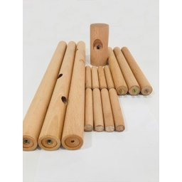 Mancebo de Madeira para Pendurar Roupas com 8 Ganchos 175cm - 5