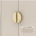 Ver imagem 6 de Guarda-Roupa Casal 100% MDF com Espelho 6 Portas 4 Gavetas Noronha Off White/Imbuia/Fendi