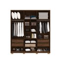 Ver imagem 2 de Guarda-Roupa Casal 100% MDF com Espelho 6 Portas 4 Gavetas Noronha Off White/Imbuia/Fendi