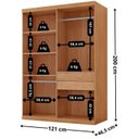 Ver imagem 3 de Guarda Roupa Casal Severo 100% MDF 4 Portas e 2 Gavetas Yescasa