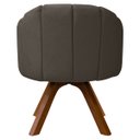 Ver imagem 6 de Kit Poltrona Decorativa Orgânica Flora Base Giratória com Puff Bouclê - Sofa Store:bouclê Marrom