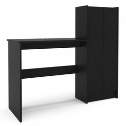 Mesa Escrivaninha Manaus 2 Portas 2 Prateleiras Preto - Politorno - 2