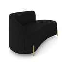 Ver imagem 6 de Sofá 3 Lugares Orgânico 180cm Pé Dourado Morgan Veludo Preto D03 - D’Rossi