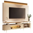 Ver imagem 2 de Painel Tv 85 Pol e Rack Bancada Dalya Off/cinamomo H01 - Mpozenato
