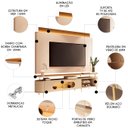 Ver imagem 4 de Painel Tv 85 Pol e Rack Bancada Dalya Off/cinamomo H01 - Mpozenato