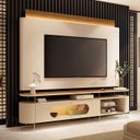 Ver imagem 1 de Painel Tv 85 Pol e Rack Bancada Dalya Off/cinamomo H01 - Mpozenato