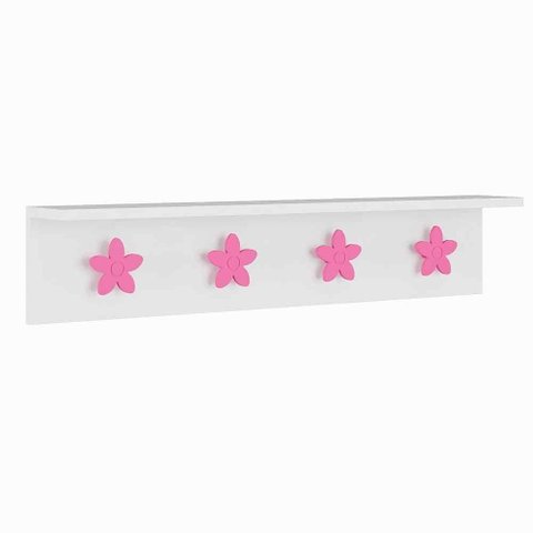Cabideiro Infantil Branco/prink