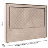 Cabeceira Cama Box Casal Queen Size Ariza 160cm Veludo Bege - Desk Design - 3