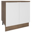 Ver imagem 1 de Balcão Madesa Stella 80 cm 2 Portas Rustic/Branco