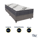 Ver imagem 3 de Cama Box Solteiro Cinza e Colchão Airtech 100 D33 Ortobom